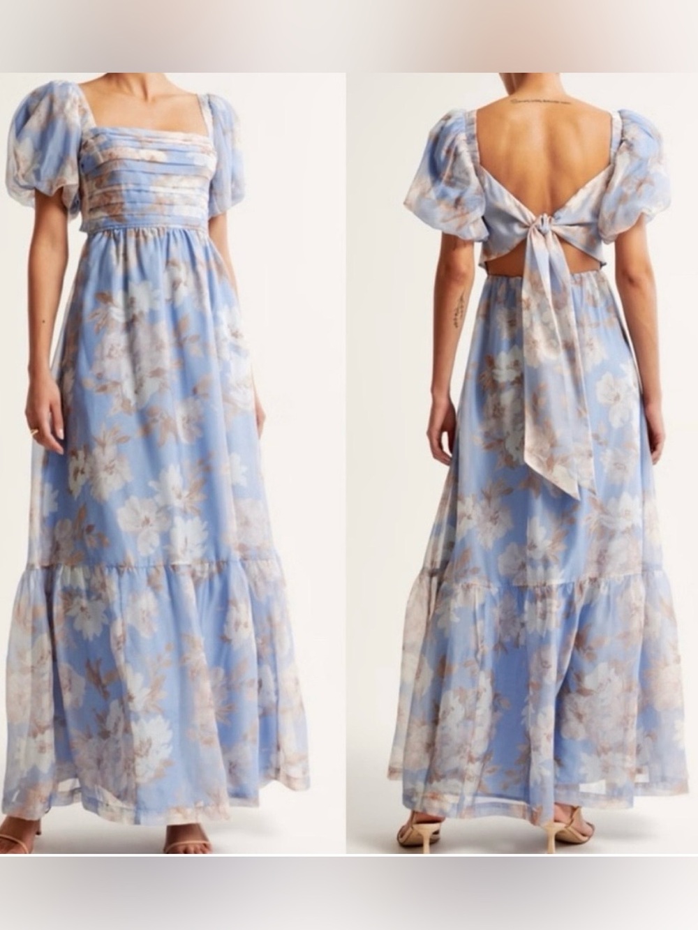 Abercrombie Emerson Drama Bow-back Maxi Dress